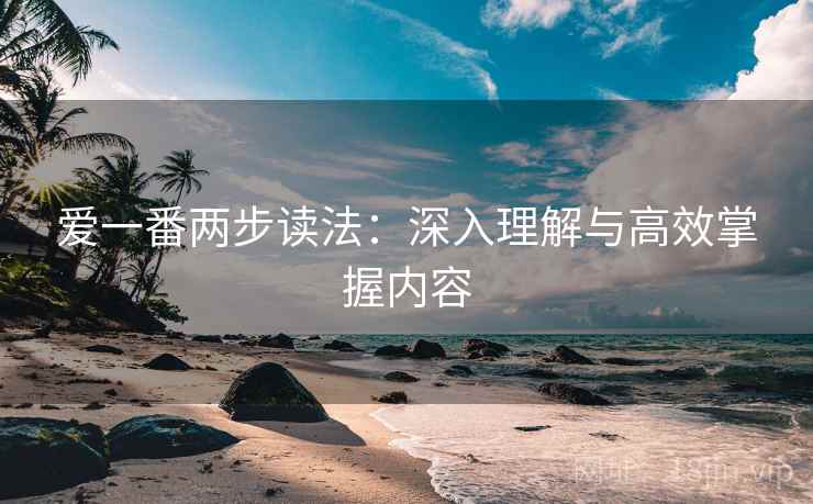 爱一番两步读法：深入理解与高效掌握内容