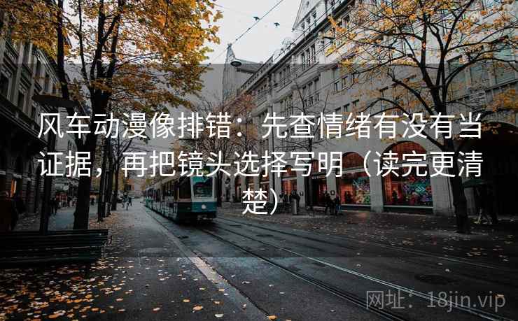 风车动漫像排错：先查情绪有没有当证据，再把镜头选择写明（读完更清楚）