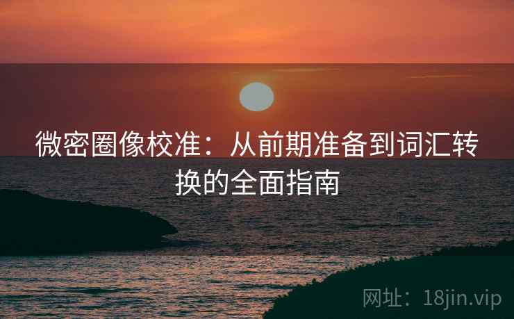 微密圈像校准：从前期准备到词汇转换的全面指南